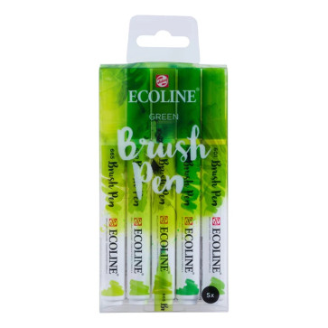 SET TALENS ECOLINE BRUSHPEN 5 COLORI TONI VERDE
