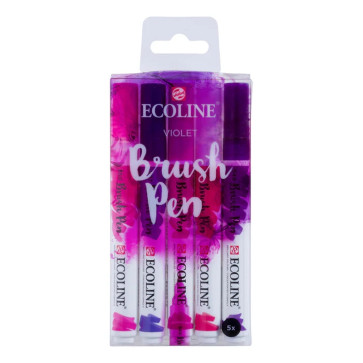 SET TALENS ECOLINE BRUSHPEN 5 COLORI TONI VIOLA