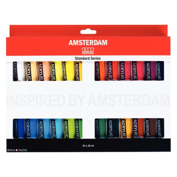 SET COLORI ACRILICO TALENS AMSTERDAM 24 TUBI 20 ml