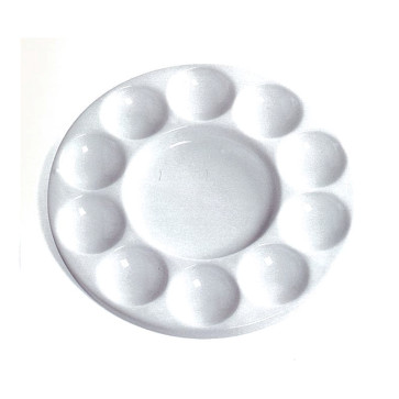 TAVOLOZZA ROTONDA IN CERAMICA 11 INCAVI Ø 18 cm