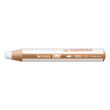 PASTELLO STABILO WOODY 3 IN 1 N. 100 BIANCO