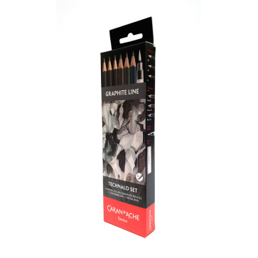 SET 6 MATITE TECHNALO CARAN D'ACHE + WATERBRUSH