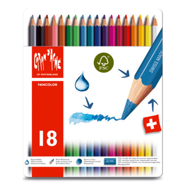 MATITE CARAN D'ACHE FANCOLOR CONFEZIONE 18 COLORI