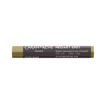 NEOART 6901 PASTELLO CARAN D'ACHE 736 BROWN OLIVE 50%