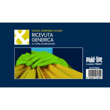 RICEVUTE GENERICHE 50 MODULI AUTORICALCANTI 2 COPIE 10X15 cm