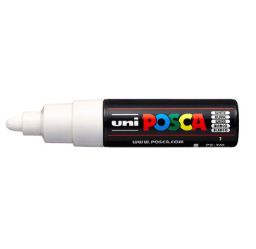 UNI POSCA LARGE PC-7M 4.5-5.5mm COLORE 1 BIANCO