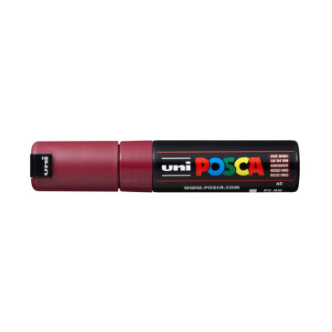 UNI POSCA SCALPELLO PC-8K 8.0mm COLORE ROSSO VINO 60