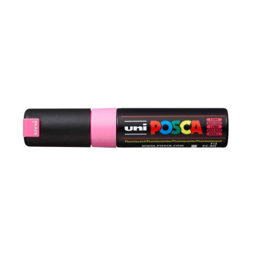 UNI POSCA SCALPELLO PC-8K 8.0mm COLORE ROSA FLUO F13