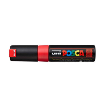 UNI POSCA SCALPELLO PC-8K 8.0mm COLORE ROSSO FLUO F15