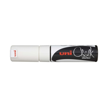 UNI CHALK MARKER 8K 8.0 mm COLORE BIANCO