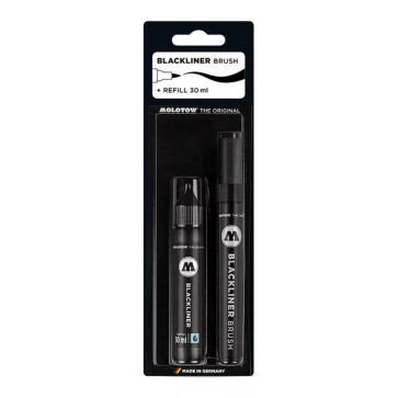 MOLOTOW BLACKLINER BRUSH SET PENNARELLO CON RICARICA 30 ml