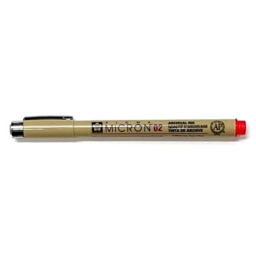 PENNA SAKURA PIGMA MICRON 02 ROSSO TRATTO 0.3 mm