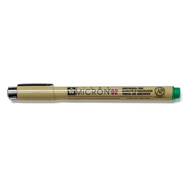 PENNA SAKURA PIGMA MICRON 02 VERDE TRATTO 0.3 mm