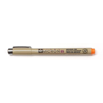 PENNA SAKURA PIGMA MICRON 05 ARANCIO TRATTO 0.45 mm