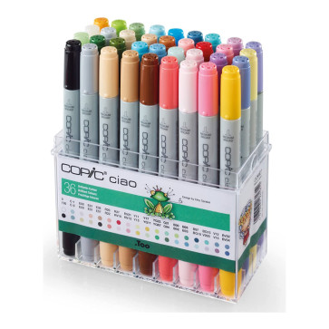 SET COPIC CIAO 36 COLORI ASSORTITI LUMINOSI