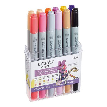 SET COPIC CIAO 12 COLORI ASSORTIMENTO MANGA WITCH