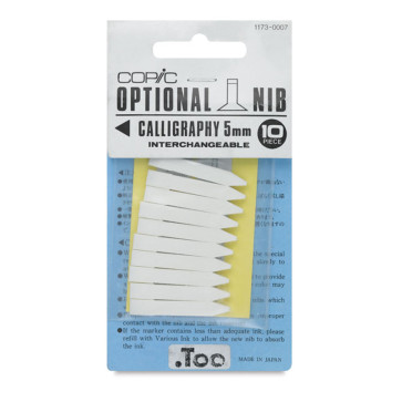 10 PUNTE DI RICAMBIO CALLIGRAPHY 5 mm PER PENNARELLI COPIC