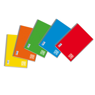 QUADERNO MAXI A4 FOGLI BIANCHI ONE COLOR RILEGATO A SPIRALE