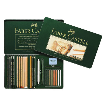SET PITT MONOCHROME FABER CASTELL ASSORTIMENTO 25 PEZZI