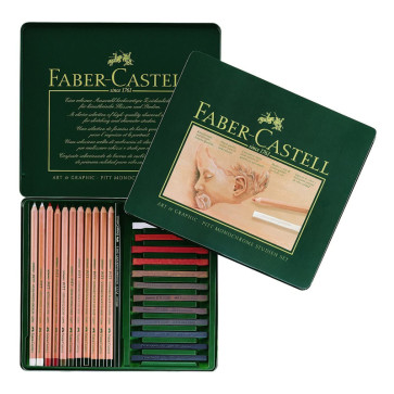 SET PITT MONOCHROME FABER CASTELL GRAPHITE SET ASS. 29 PEZZI
