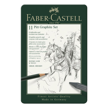 SET PITT GRAPHITE FABER CASTELL ASSORTIMENTO 11 PEZZI
