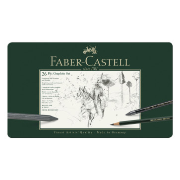 SET PITT GRAPHITE FABER CASTELL ASSORTIMENTO 26 PEZZI