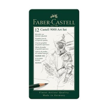 SET 12 MATITE GRAFITE FABER CASTELL 9000 8B/2H