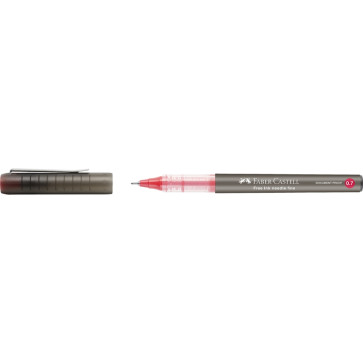 FABER CASTELL FREE INK NEEDLE ROLLER FINE 0.7 mm RED