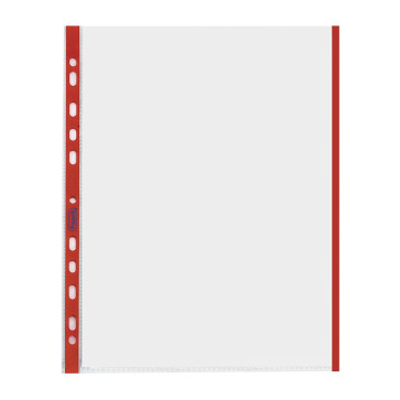 BUSTE LISTINO 22X30 BUCCIA BORDO COLORATO ROSSO 10 PEZZI