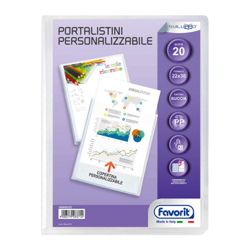 PORTALISTINI 22X30 20 BUSTE COPERTINA TRASPARENTE PERSONAL.