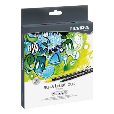PENNARELLI LYRA AQUABRUSH DUO CONFEZIONE 24 COLORI
