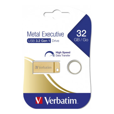 PENDRIVE USB 3.2 VERBATIM METAL EXECUTIVE 32 GB ORO