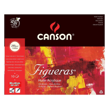 BLOCCO CANSON FIGUERAS 30X40cm 10 FOGLI 290 g/m²