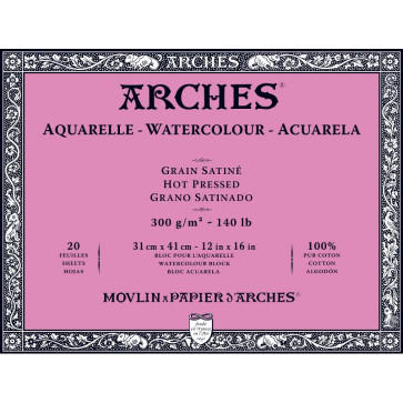 BLOCCO ARCHES 31X41 GRANA SATINATA 20 FOGLI 300 g/m²