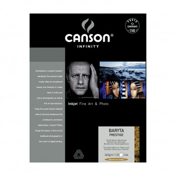 CANSON BARYTA PRESTIGE 340 g/m²A4 21x29,7 25 FOGLI
