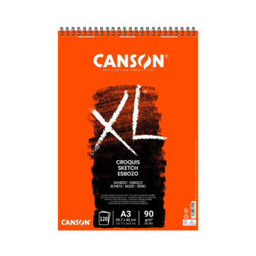 BLOCCO SCHIZZI CANSON XL A3 120 FOGLI 90 g/m² RIL. A SPIRALE