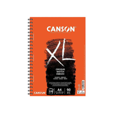 BLOCCO SCHIZZI CANSON XL A4 120 FOGLI 90 g/m² RIL. A SPIRALE LL