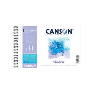 BLOCCO CANSON MONTVAL 13.5X21 cm 12 FOGLI 270 g/m² GR. TORCHON