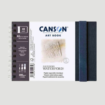 BLOCCO SAUNDERS WATERFORD A5 ORIZZ. 40 PAG. 300 g/m² 100% COTONE