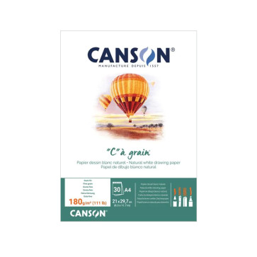 BLOCCO "C" Á GRAIN A4 30 FOGLI 180 g/m² GRANA FINE