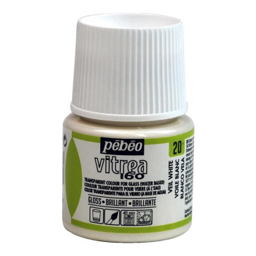 COLORE PER VETRO PEBEO VITREA 160 45 ml 20 VEIL WHITE