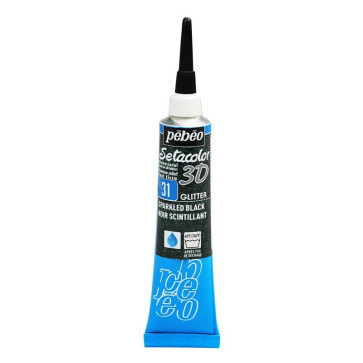 SETACOLOR 3D TUBETTO 20 ml 31 GLITTER SPARKLED BLACK