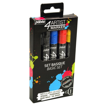 SET 5 PENNARELLI 4ARTIST MARKER 4mm - COLORI BASE