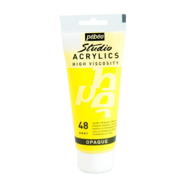 PEBEO STUDIO ACRYLICS 100 ml 48 OPAQUE PRIMARY YELLOW