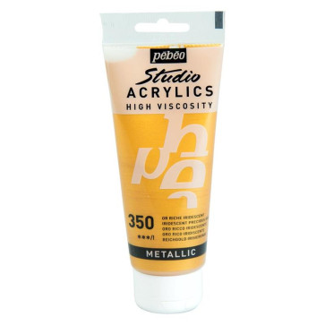 PEBEO STUDIO ACRYLICS 100 ml 350 IRIDESCENT PRECIOUS GOLD