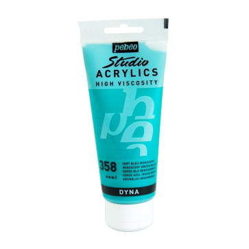 PEBEO STUDIO ACRYLICS 100 ml 358 IRIDESCENT GREEN BLUE