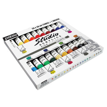 CONFEZIONE COLORI ACRILICO STUDIO 20 COLORI TUBO 20 ml