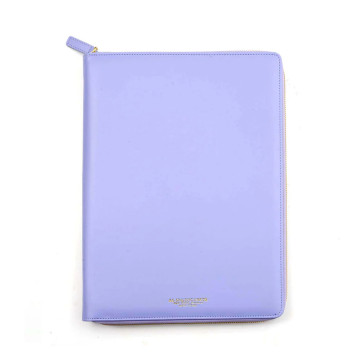 PORTABLOCCO IN PELLE COLOR FORMATO A4 COLORE LILLA