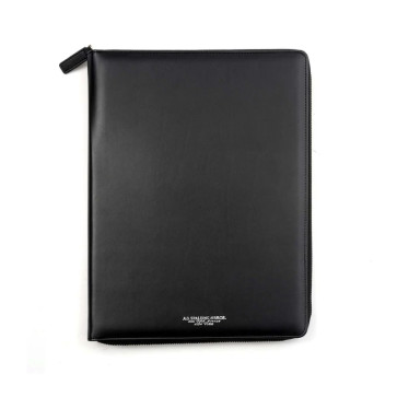 PORTABLOCCO IN PELLE COLOR FORMATO A4 COLORE NERO