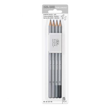 SET 4 MATITE GRAFITE ASSORTITE + GOMMA IN BLISTER WINSOR&NEWTON